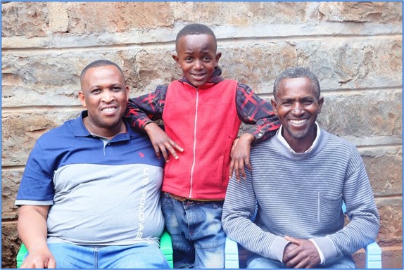 Martin with the mentors who walk alongside him.