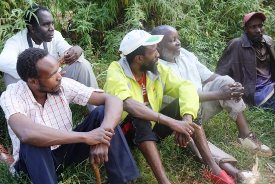 Sharing and listening together in the open air.